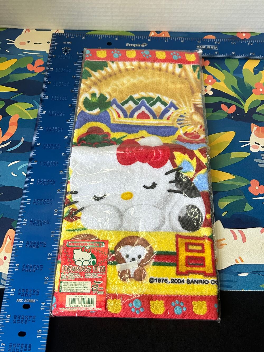 Sanrio 2004 Hello Kitty Mini Small Towel Sleeping Monkey